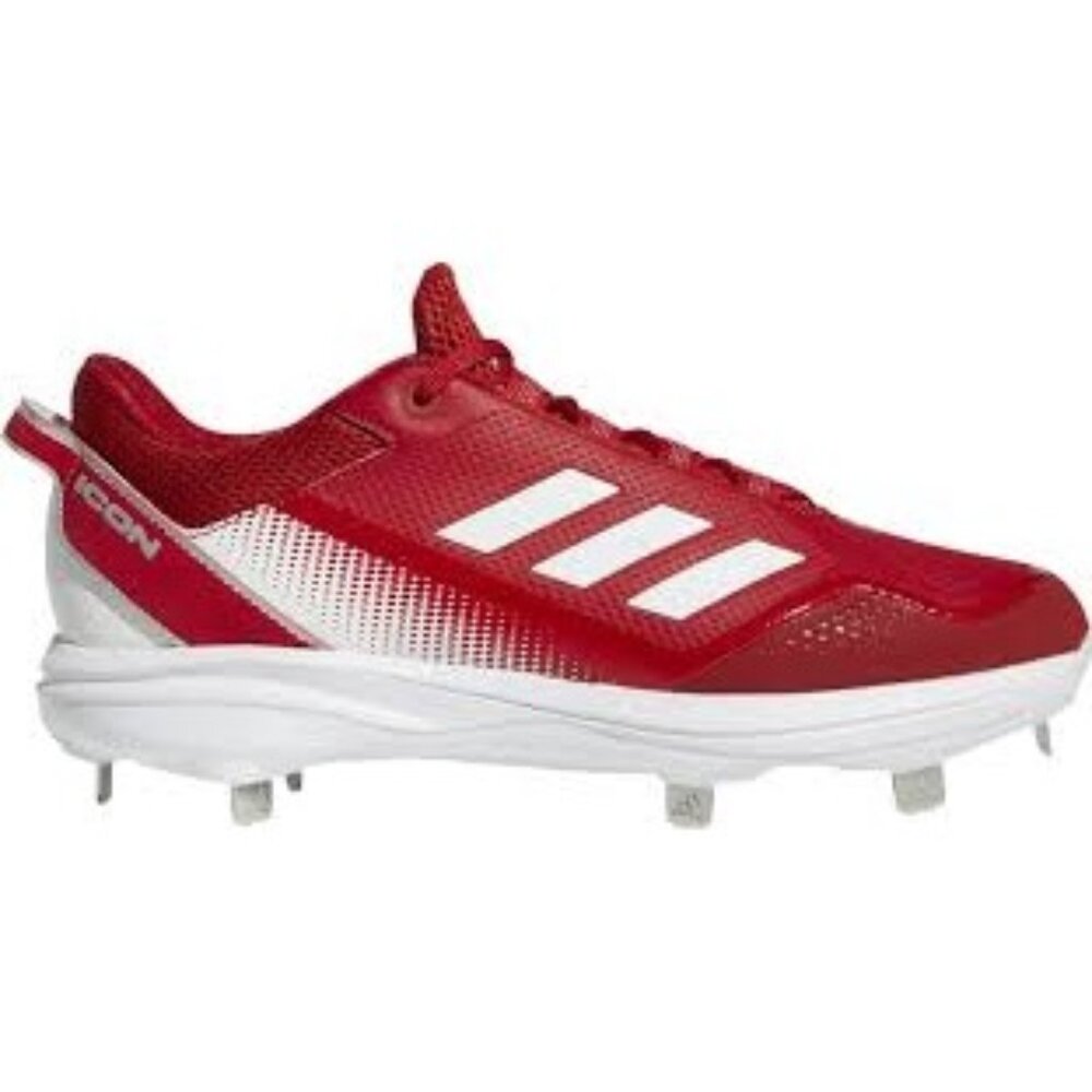 Adidas Icon 7 Baseball Cleats Mens 15 Red White Metal Spikes S23861 NEW